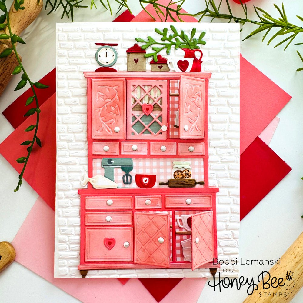 Lovely Layers: Hoosier Cabinet - Honey Cuts - Stand - Alone Dies - Honey Bee Stamps