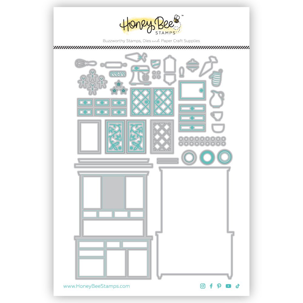 Lovely Layers: Hoosier Cabinet - Honey Cuts - Stand - Alone Dies - Honey Bee Stamps