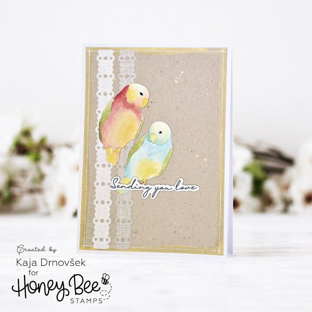 Lovely Layers: Love Birds - Honey Cuts - Stand - Alone Dies - Honey Bee Stamps