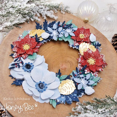 Lovely Layers: Mini Holiday Florals - Honey Cuts - Stand - Alone Dies - Honey Bee Stamps