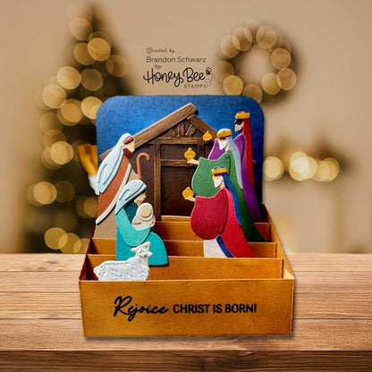 Lovely Layers: Nativity Scene - Honey Cuts - Stand - Alone Dies - Honey Bee Stamps