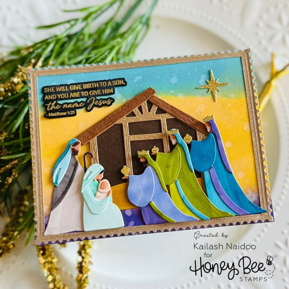 Lovely Layers: Nativity Scene - Honey Cuts - Stand - Alone Dies - Honey Bee Stamps