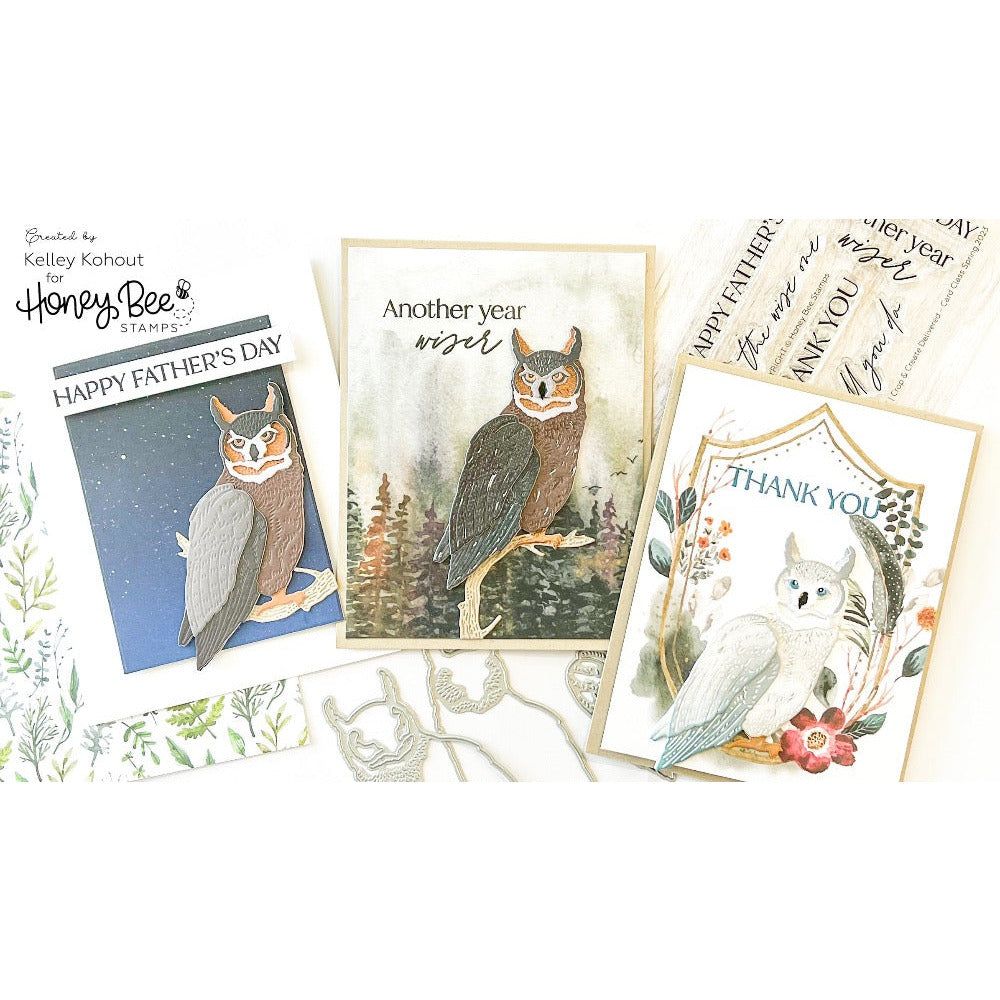 Lovely Layers: Owl - Honey Cuts - Stand - Alone Dies - Honey Bee Stamps