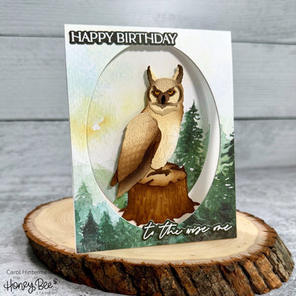 Lovely Layers: Owl - Honey Cuts - Stand - Alone Dies - Honey Bee Stamps