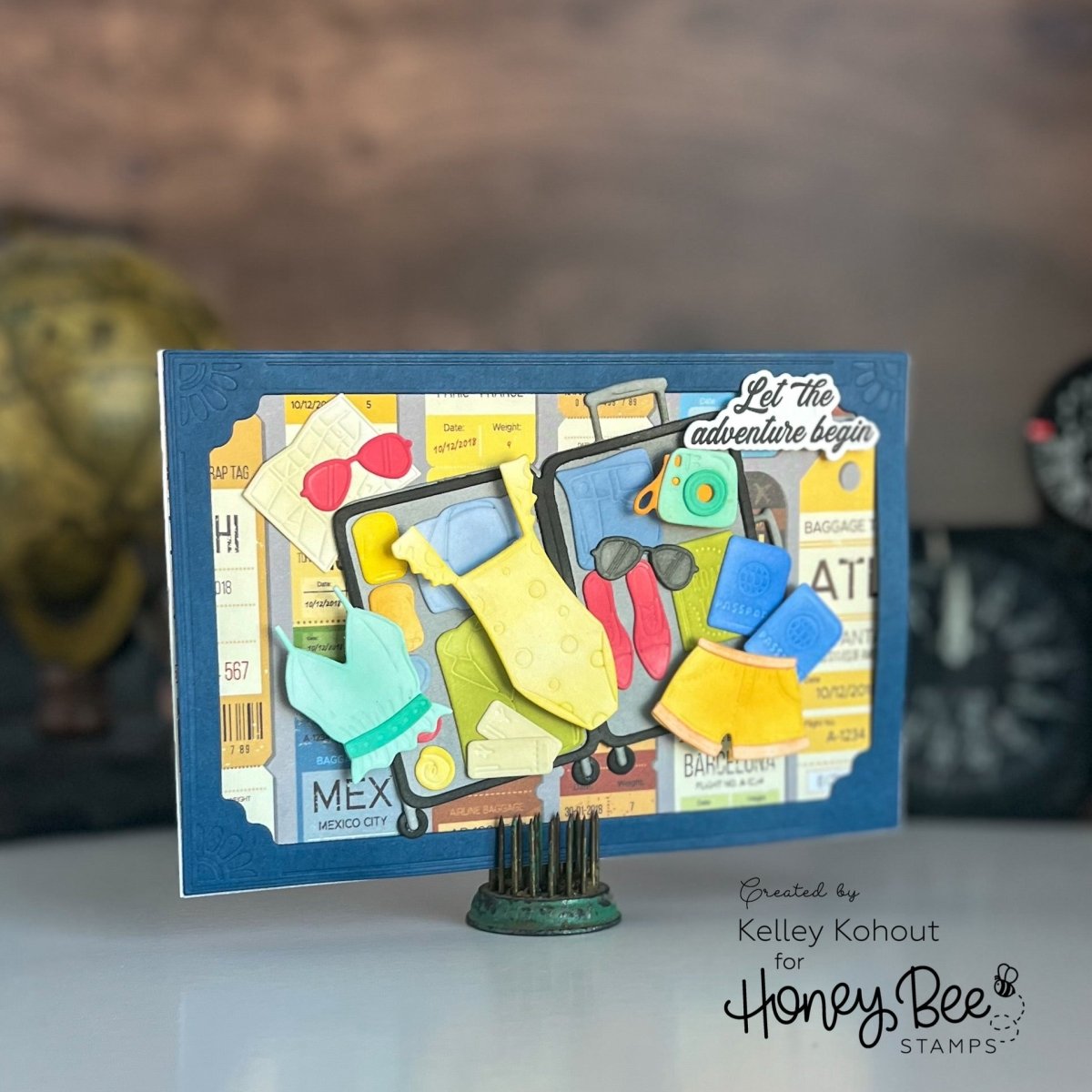 Lovely Layers: Packed Suitcase - Honey Cuts - Stand - Alone Dies - Honey Bee Stamps