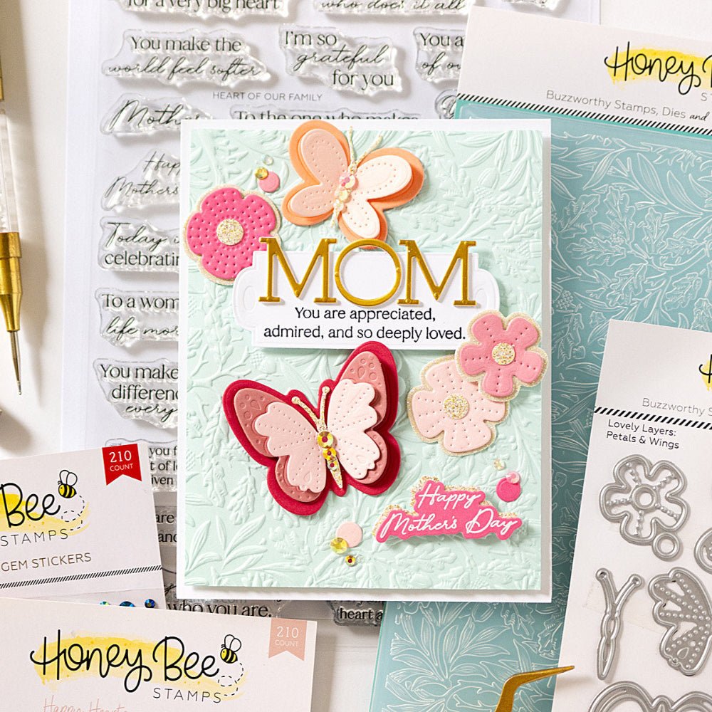 Lovely Layers: Petals & Wings - Honey Cuts Stand - Alone Dies - Honey Bee Stamps