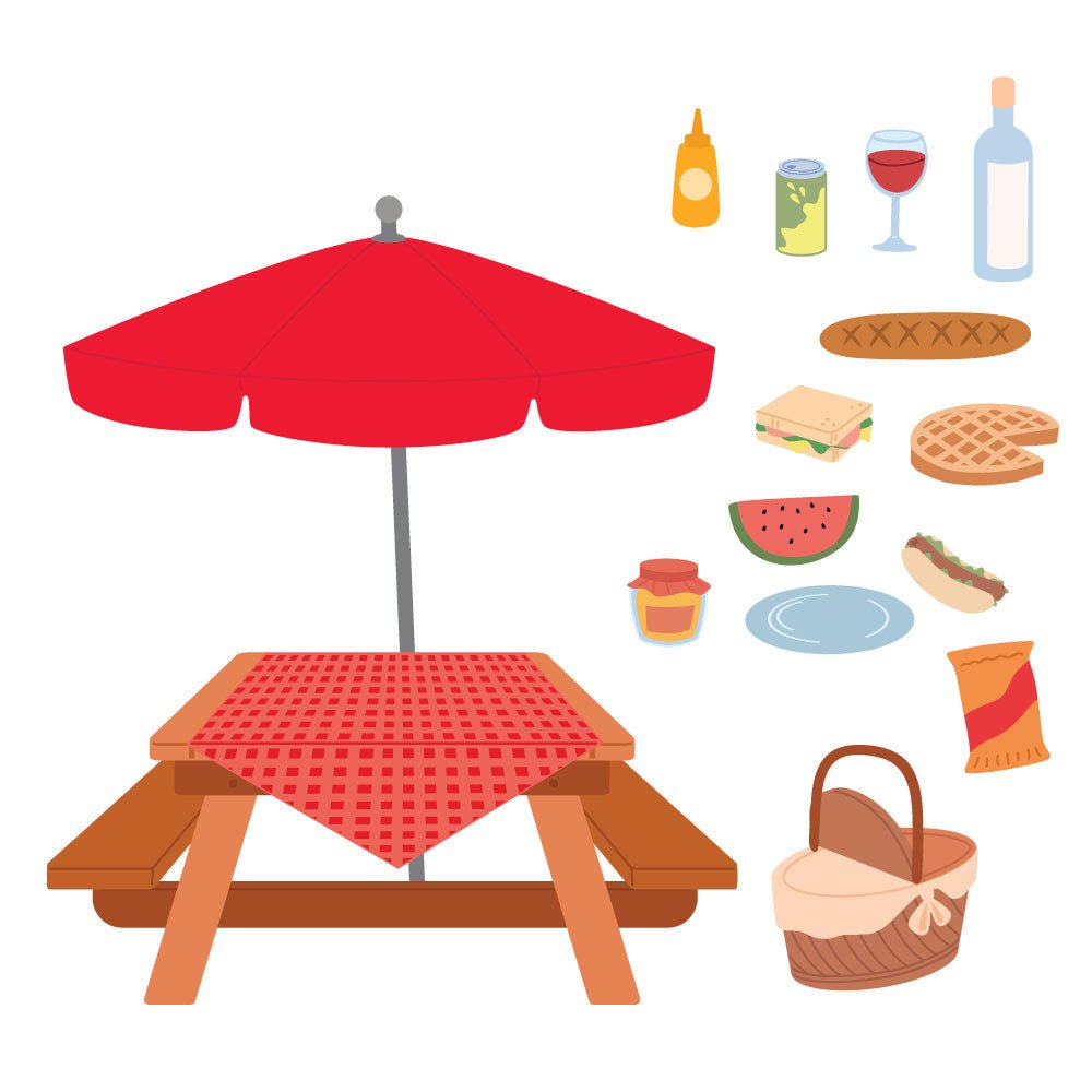 Lovely Layers: Picnic Table - Honey Cuts Stand-Alone Dies - Honey Bee Stamps