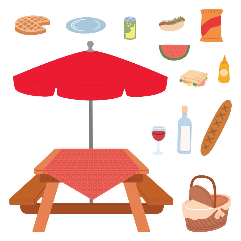 Lovely Layers: Picnic Table - Honey Cuts Stand-Alone Dies - Honey Bee Stamps