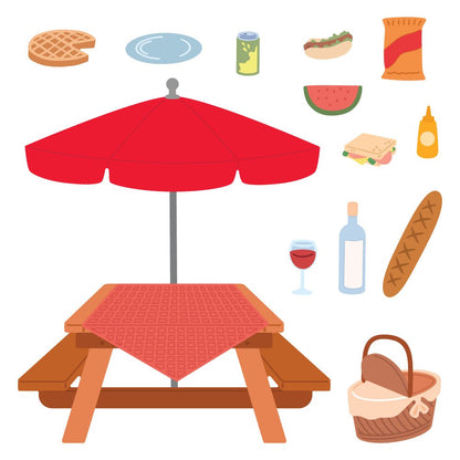 Lovely Layers: Picnic Table - Honey Cuts Stand-Alone Dies - Honey Bee Stamps