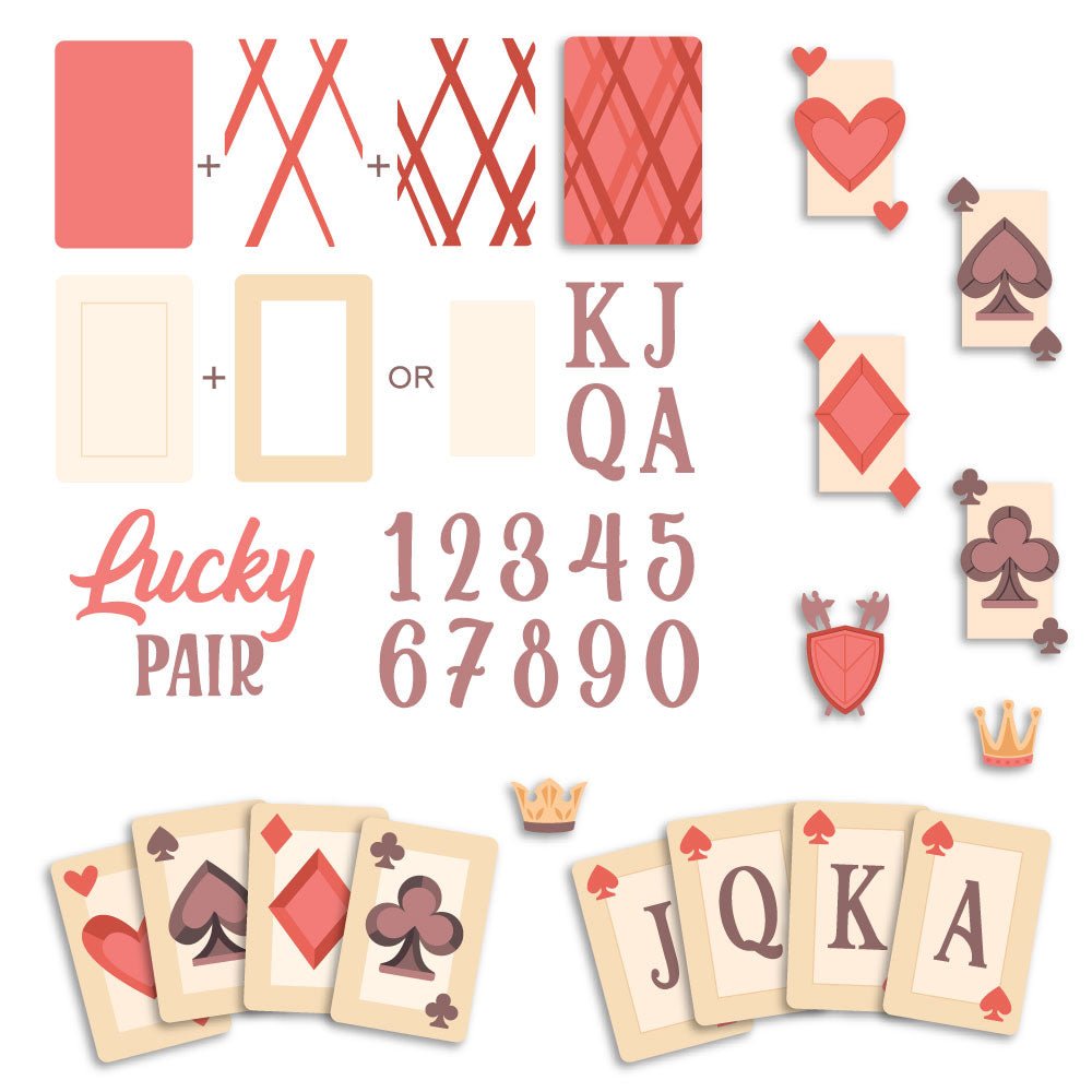 Lovely Layers: Playing Cards - Honey Cuts - Stand - Alone Dies - Honey Bee Stamps
