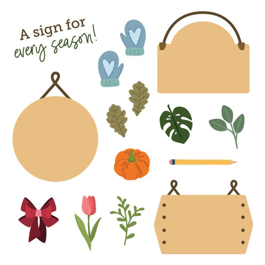 Lovely Layers: Seasonal Signs - Honey Cuts - Stand - Alone Dies - Honey Bee Stamps