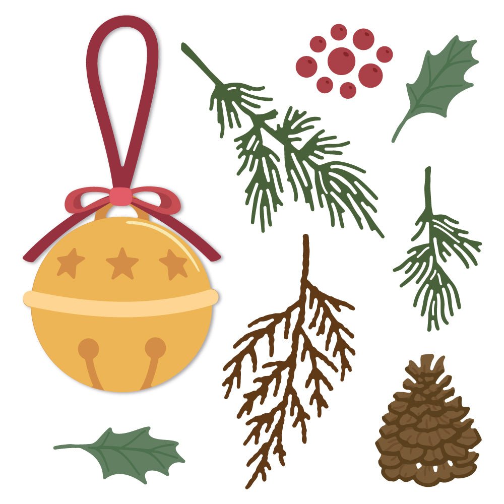 Lovely Layers: Sleigh Bell - Honey Cuts - Stand - Alone Dies - Honey Bee Stamps
