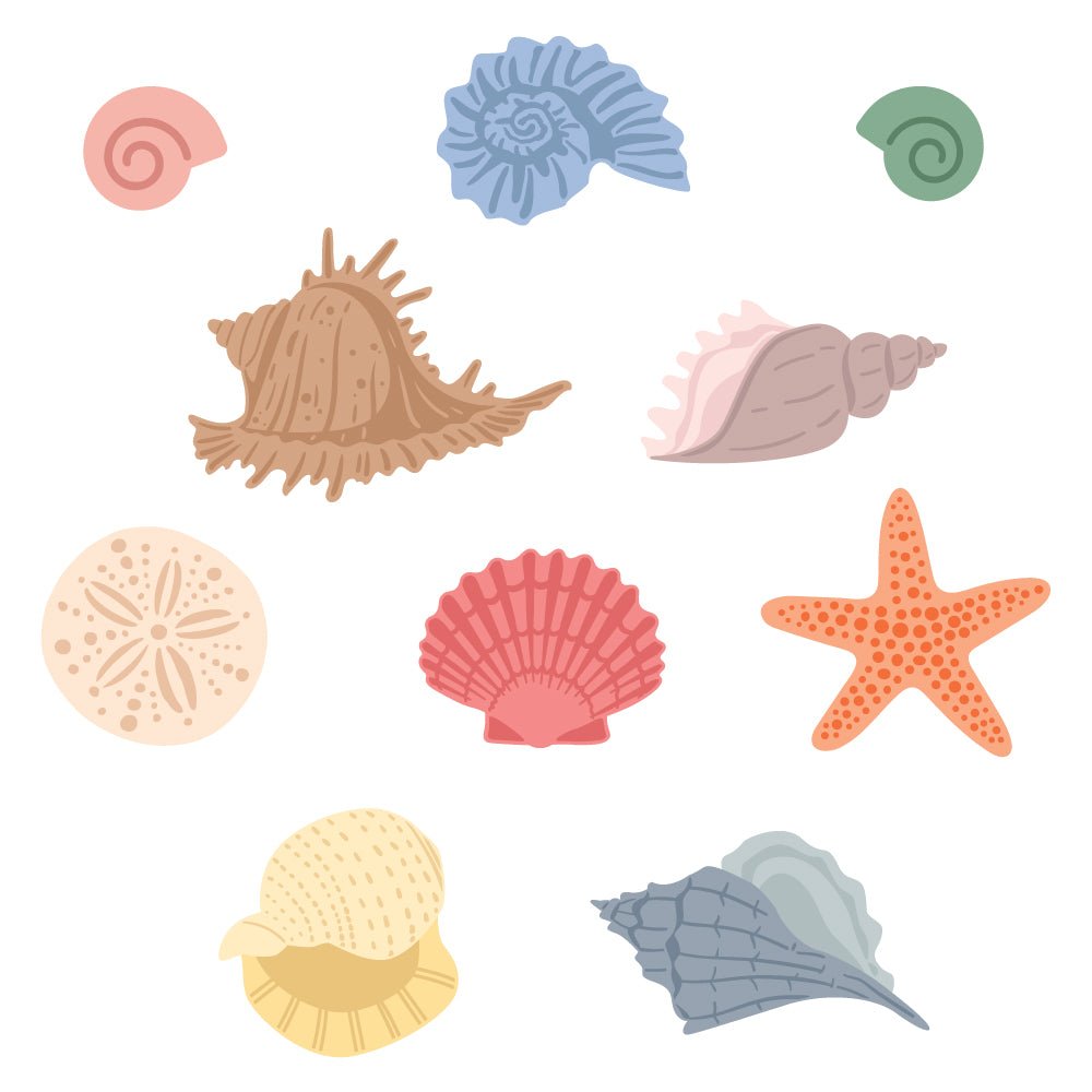 Lovely Layers: Small Seashells - Honey Cuts - Stand - Alone Dies - Honey Bee Stamps