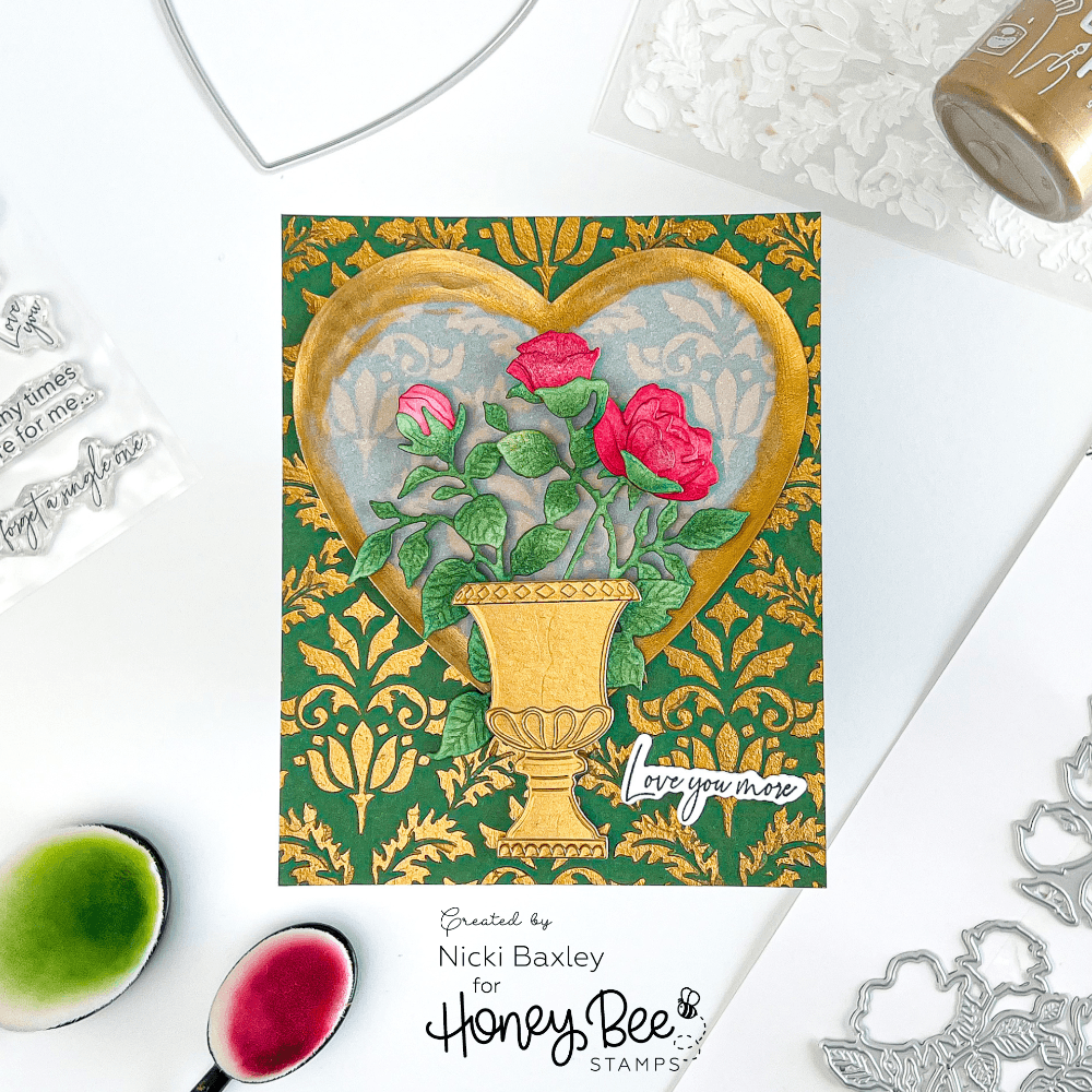 Lovely Layers: Sweetheart Roses - Honey Cuts - Stand - Alone Dies - Honey Bee Stamps