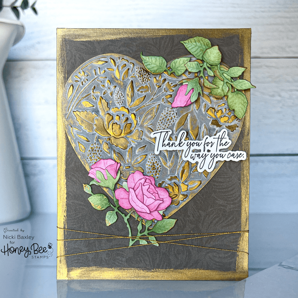 Lovely Layers: Sweetheart Roses - Honey Cuts - Stand - Alone Dies - Honey Bee Stamps