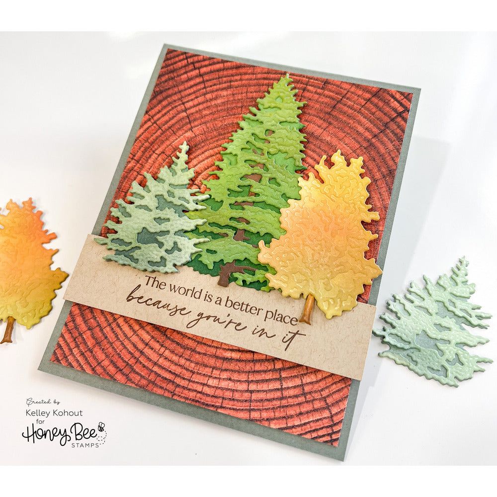 Lovely Layers: Trees - Honey Cuts - Stand - Alone Dies - Honey Bee Stamps