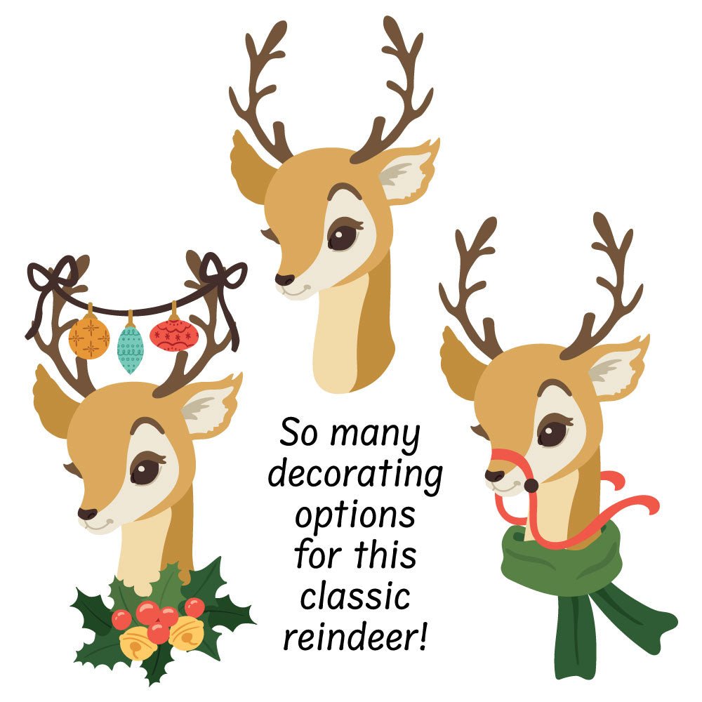 Lovely Layers: Vintage Reindeer - Honey Cuts - Stand - Alone Dies - Honey Bee Stamps