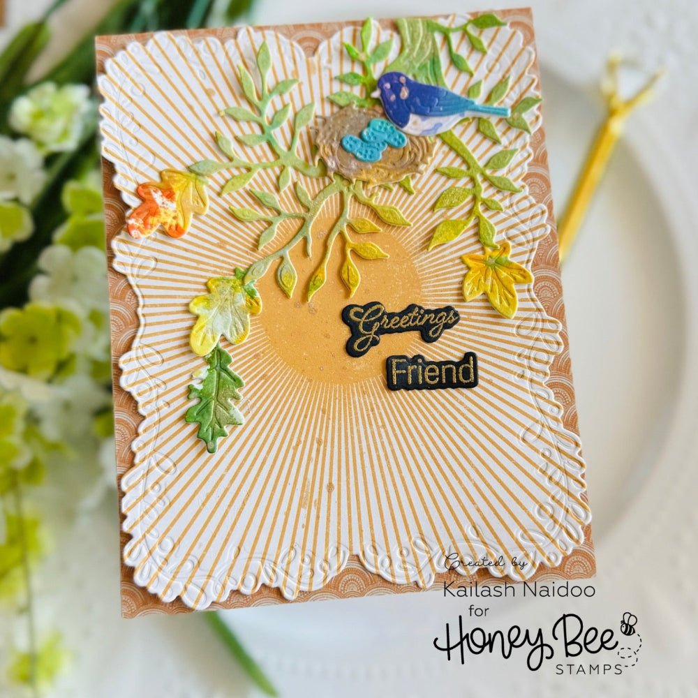 Lovely Layers: Window Fall Add - On - Honey Cuts - Stand - Alone Dies - Honey Bee Stamps