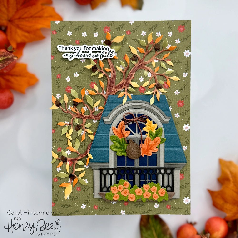 Lovely Layers: Window Fall Add - On - Honey Cuts - Stand - Alone Dies - Honey Bee Stamps