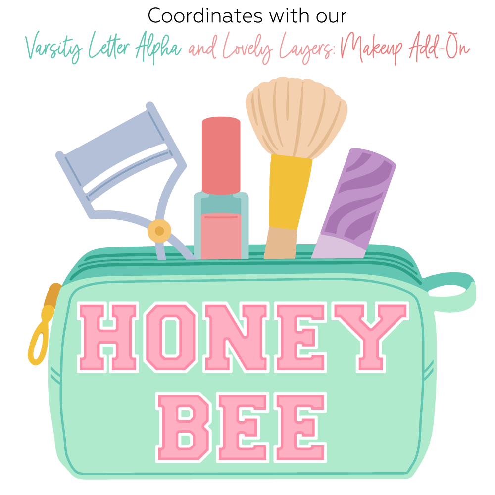 Lovely Layers: Zipper Bag Makeup Add - on - Honey Cuts - Stand - Alone Dies - Honey Bee Stamps