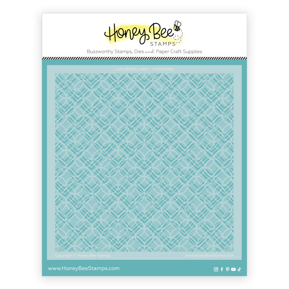 Luxurious Lines - 6"x6" Stencil Set of 2 Background Stencils - Honey Bee Stamps