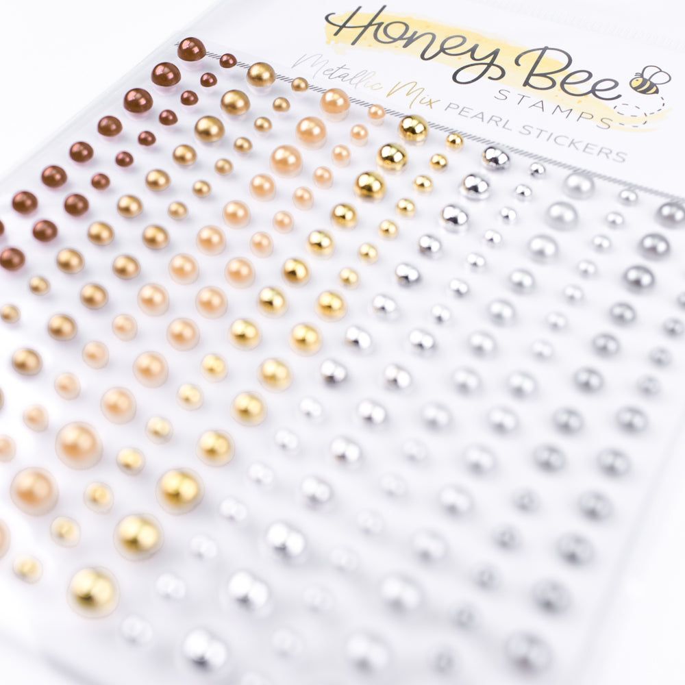 Metallic Mix Pearls - Pearl Stickers - 210 Count - Honey Bee Stamps