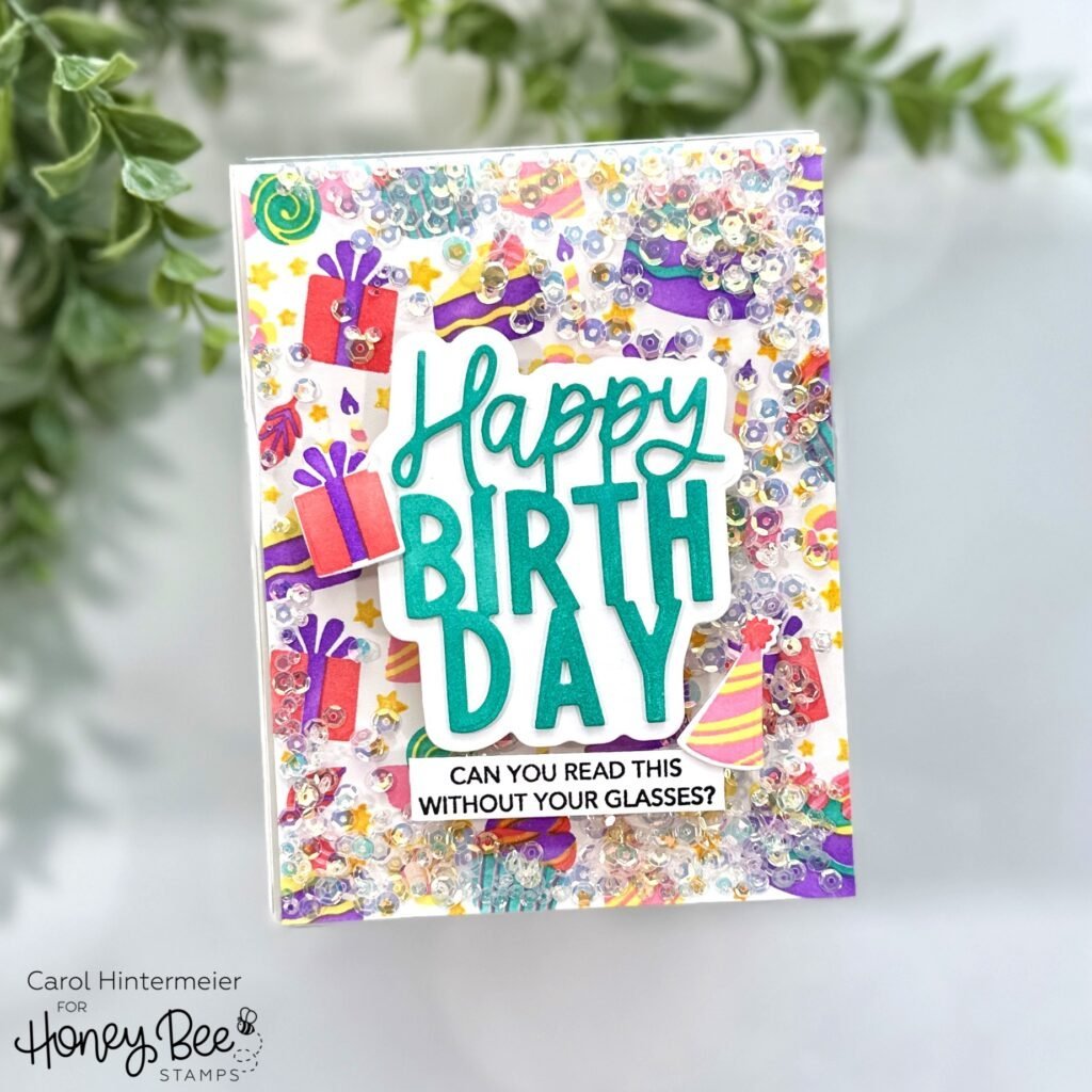 Mini Messages: Sassy Birthday - 4x6 Photopolymer Stamp Set - Honey Bee Stamps
