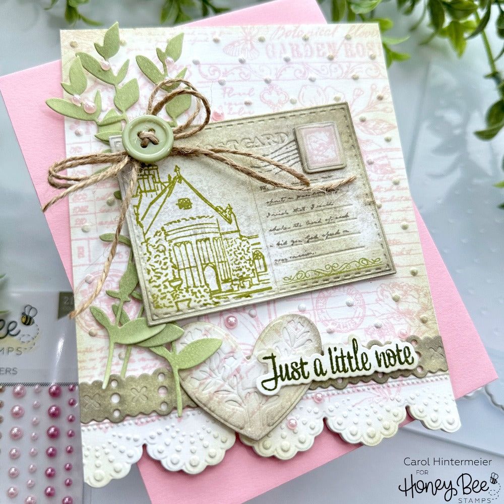 Mini Postcard - Honey Cuts - Stand - Alone Dies - Honey Bee Stamps