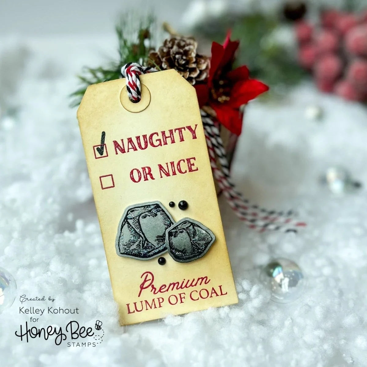 Naughty List Vintage Gift Card Box Add - On - Honey Cuts - Coordinating Dies - Retiring - Honey Bee Stamps