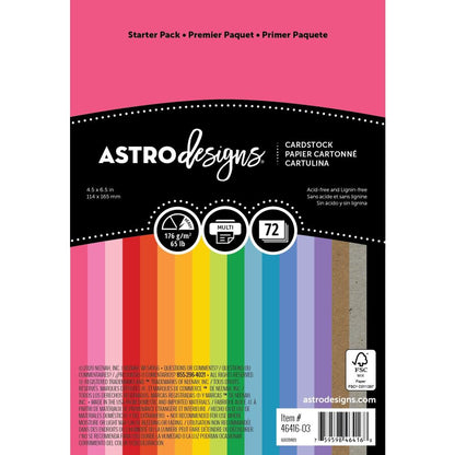 Neenah Astrodesigns Cardstock Pack 4.5"x6.5" - 72/Pkg - Honey Bee Stamps