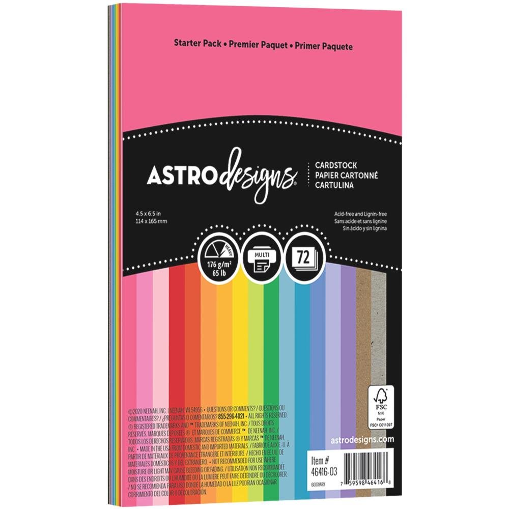 Neenah Astrodesigns Cardstock Pack 4.5"x6.5" - 72/Pkg - Honey Bee Stamps
