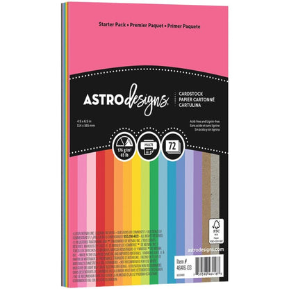 Neenah Astrodesigns Cardstock Pack 4.5"x6.5" - 72/Pkg - Honey Bee Stamps