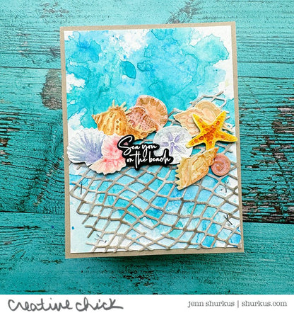 Netting A2 Cover Plate - Honey Cuts - Stand - Alone Dies - Honey Bee Stamps