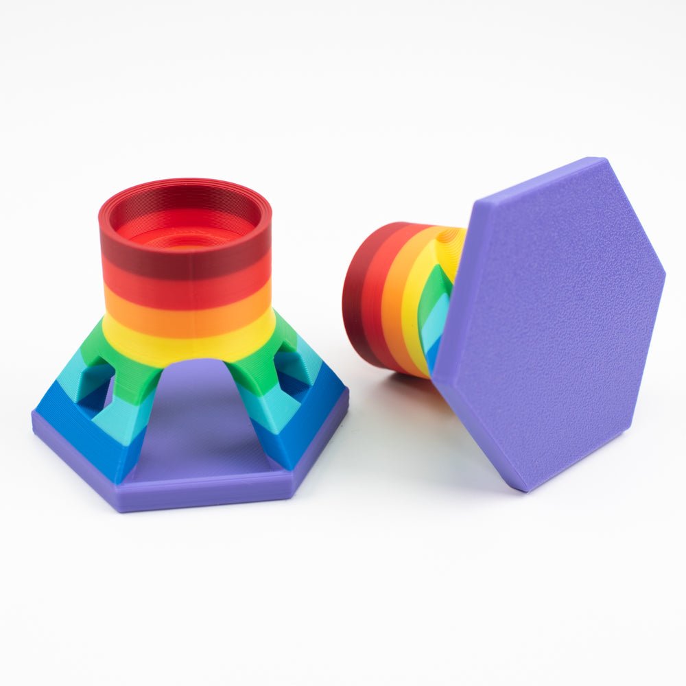 NEW! Rainbow Hexagon Glue Holder Stand Exclusively For Honey Bee! - Honey Bee Stamps