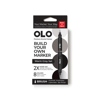OLO 8 Color Brush Warm Gray - Honey Bee Stamps