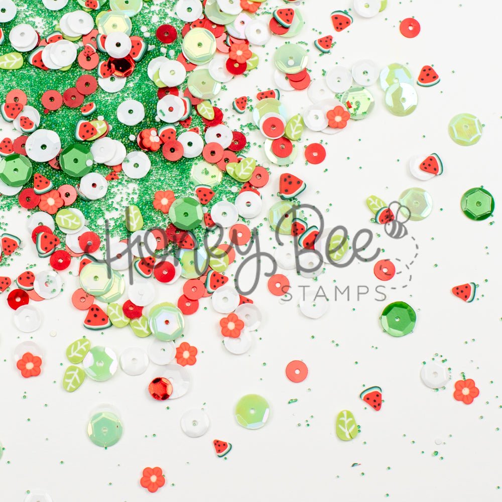 One In A Melon - Sequin and Clay Charms Mix - Honey Bee Stamps