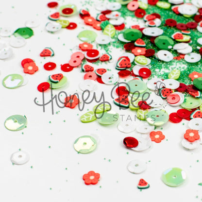 One In A Melon - Sequin and Clay Charms Mix - Honey Bee Stamps