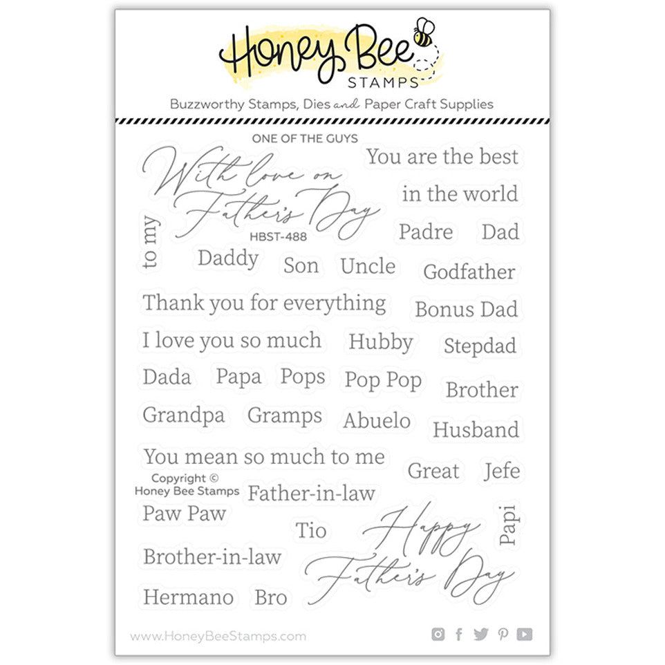 One Of The Guys - 5x6 Photopolymer Stamp Set - Honey Bee Stamps