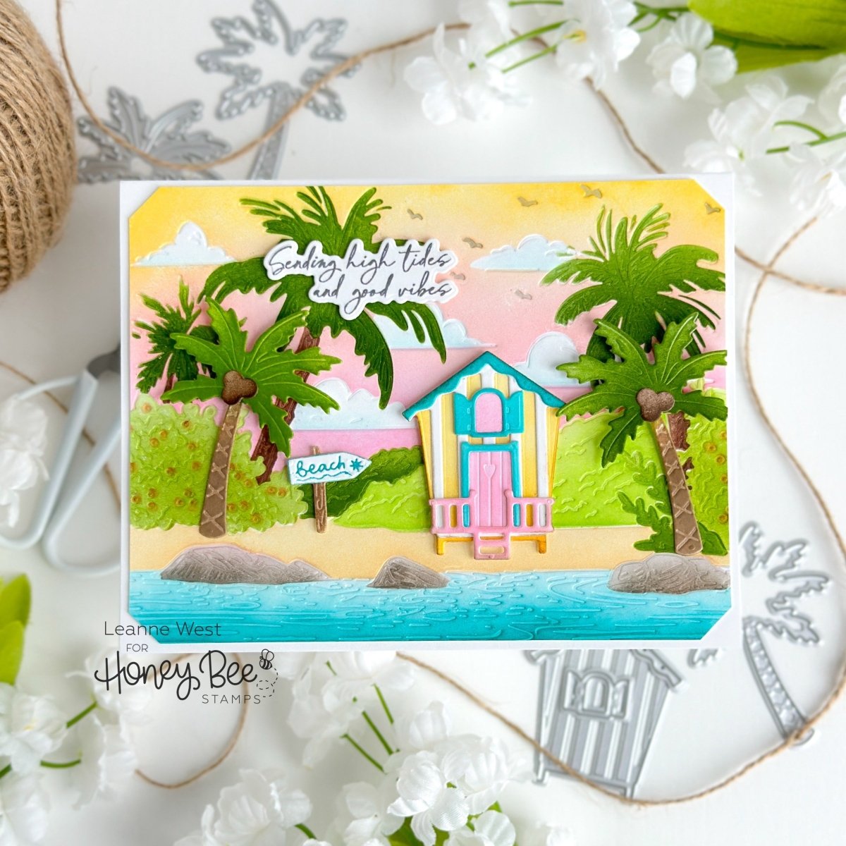 Palm Beach Cover Plate - Honey Cuts - Stand - Alone Dies - Honey Bee Stamps
