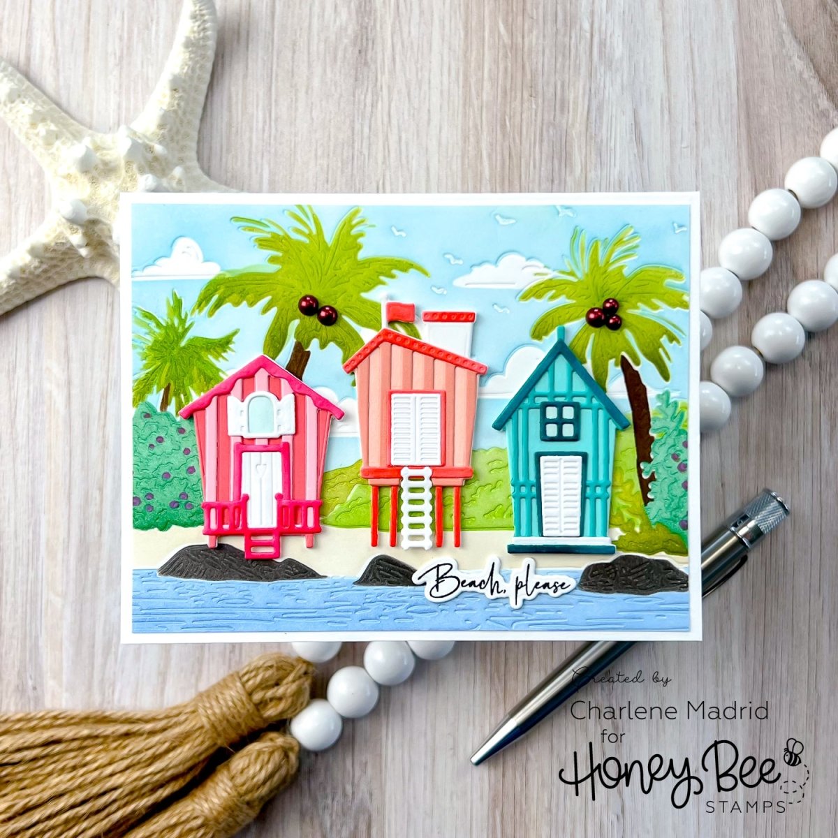 Palm Beach Cover Plate - Honey Cuts - Stand - Alone Dies - Honey Bee Stamps