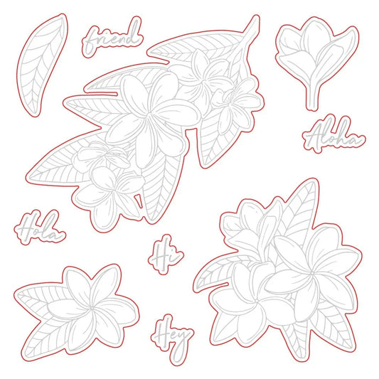 Paradise Plumerias - Honey Cuts - Coordinating Dies - Honey Bee Stamps