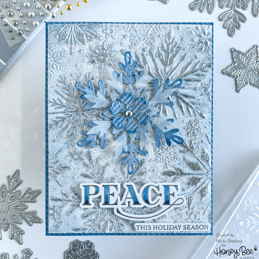 Peace, Love, Joy - 4x4 Photopolymer Stamp Set - Honey Bee Stamps