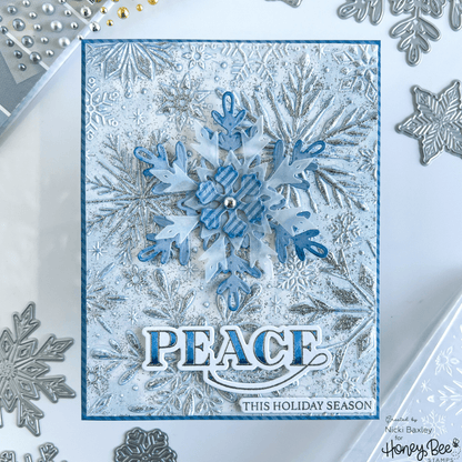 Peace, Love, Joy - 4x4 Photopolymer Stamp Set - Honey Bee Stamps