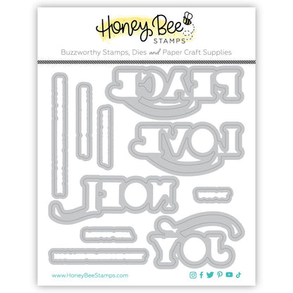 Peace, Love, Joy - Honey Cuts - Coordinating Dies - Honey Bee Stamps