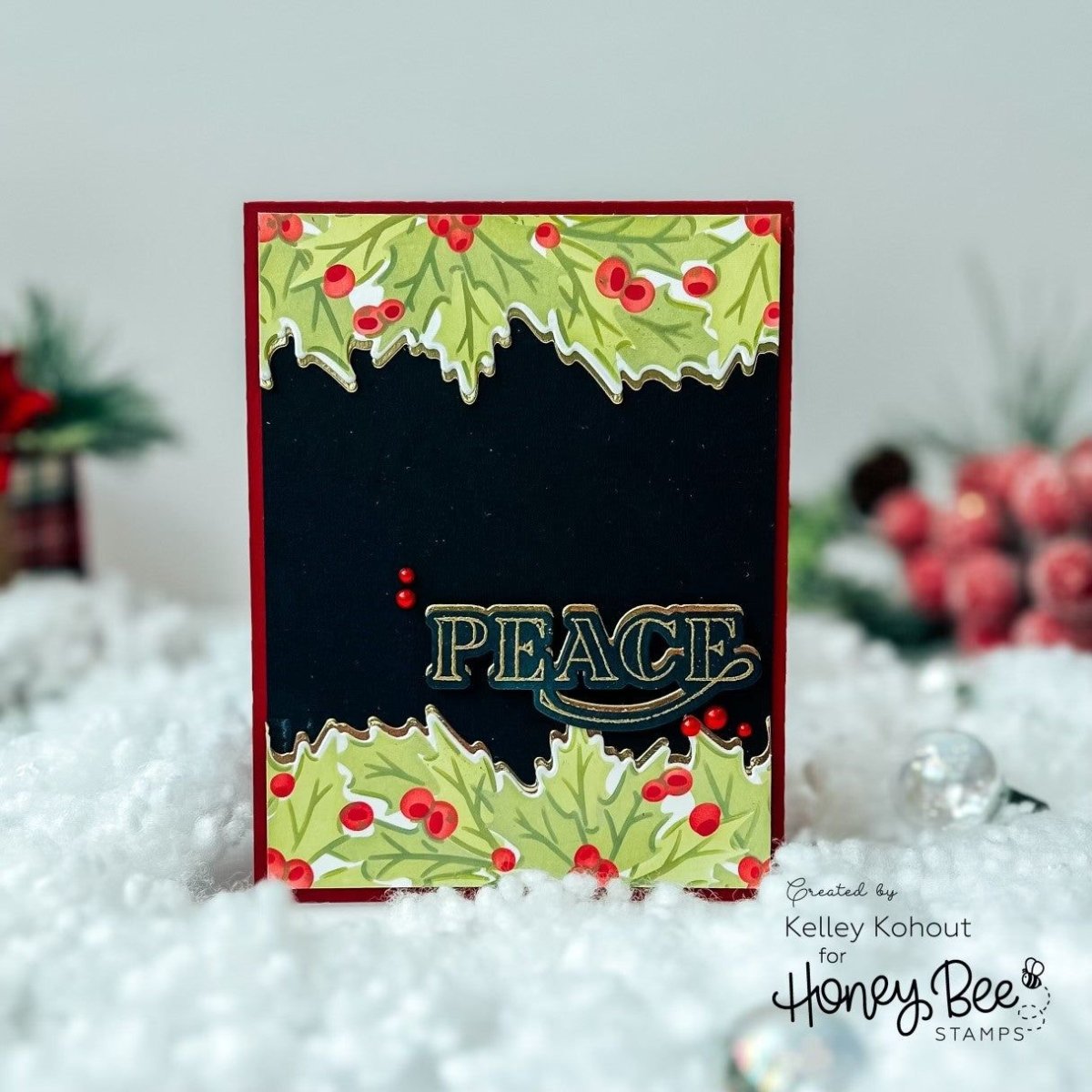 Peace, Love, Joy - Honey Cuts - Coordinating Dies - Honey Bee Stamps