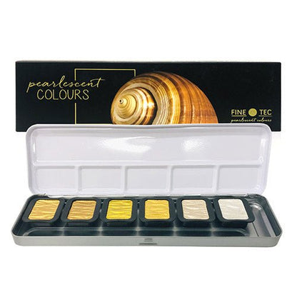 Pearlescent Water Colors by FINETEC - Classic - 6 pan set - Honey Bee Stamps