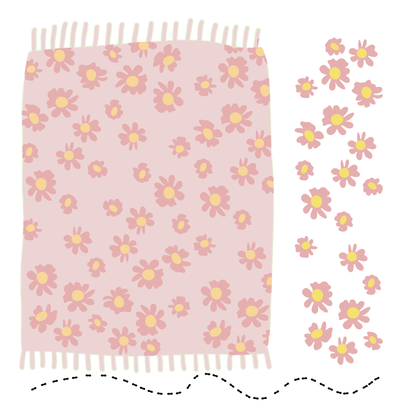 Picnic Blanket Builder - 6"x6" Stencil Set of 2 Coordinating Stencils - Honey Bee Stamps