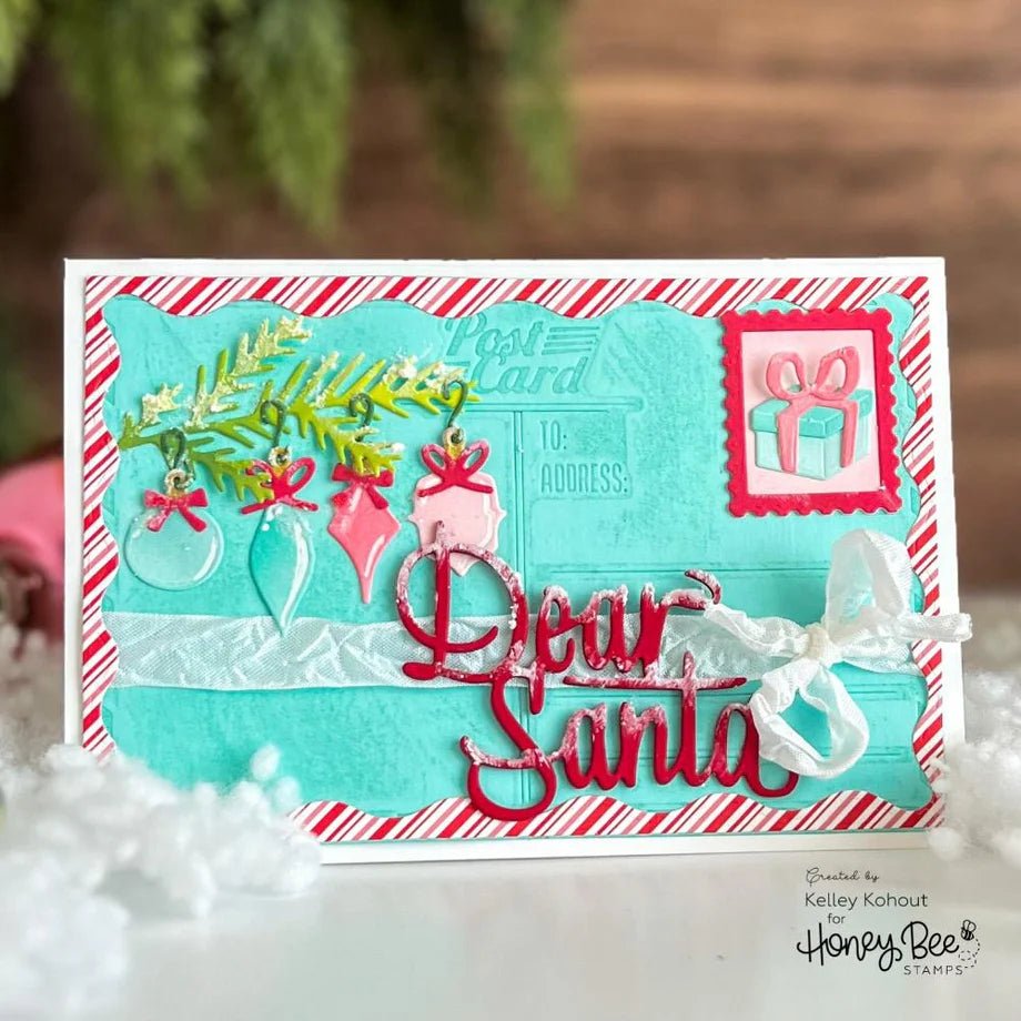 Postcard - Holiday Add - On - Honey Cuts - Stand - Alone Dies - Honey Bee Stamps