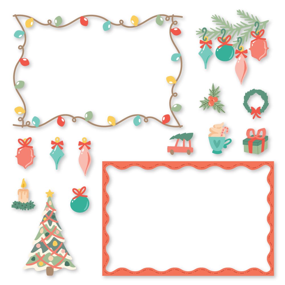 Postcard - Holiday Add - On - Honey Cuts - Stand - Alone Dies - Honey Bee Stamps
