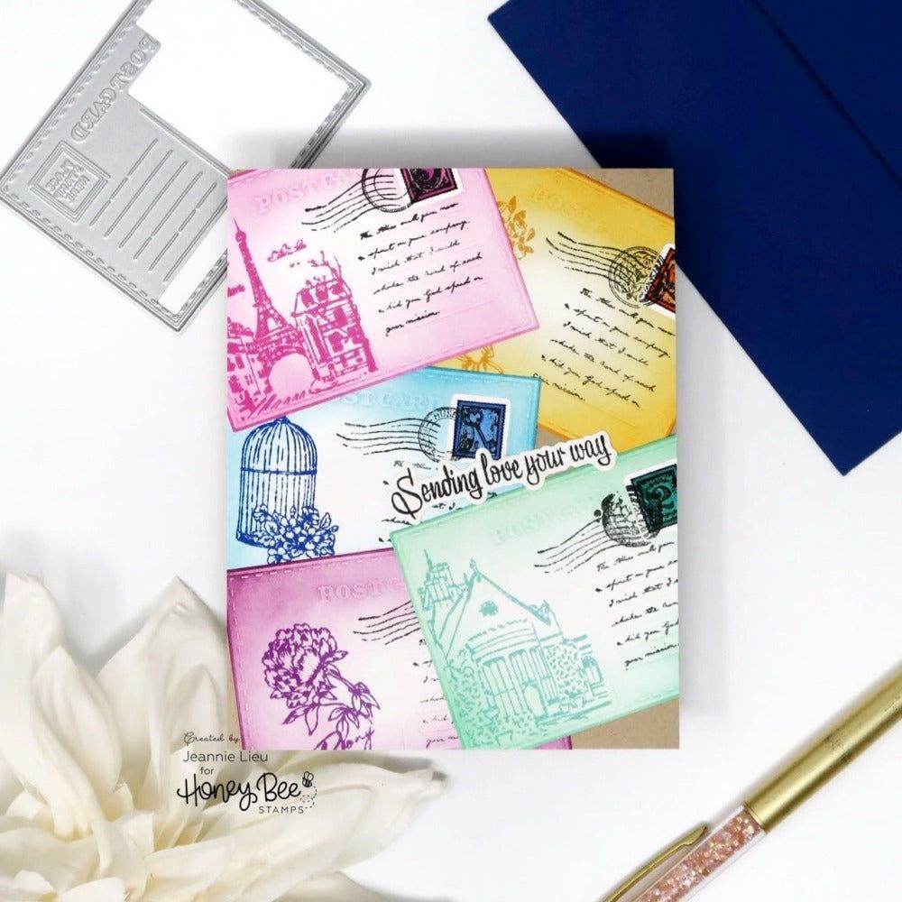 Postmarked - 6x6 Photopolymer Stamp Set - Honey Bee Stamps